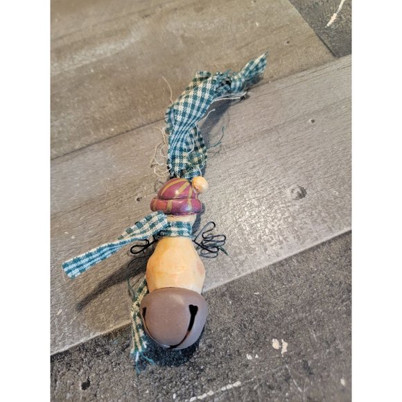 Snowman star Bell ornament plaid Xmas decor - Picture 6 of 6